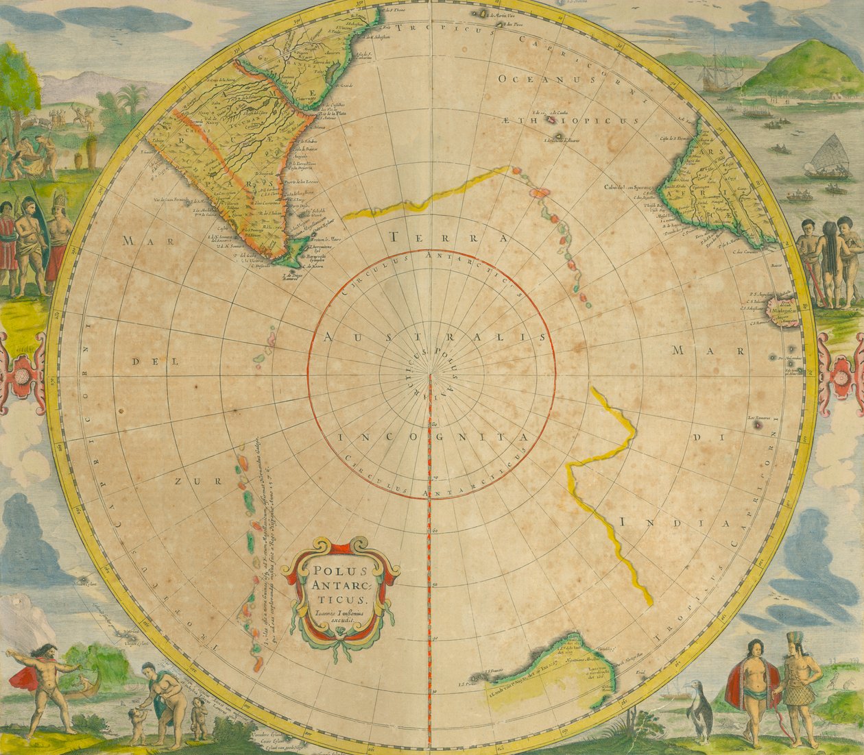 Polus Antarcticus, 1656 de Jan Janssonius
