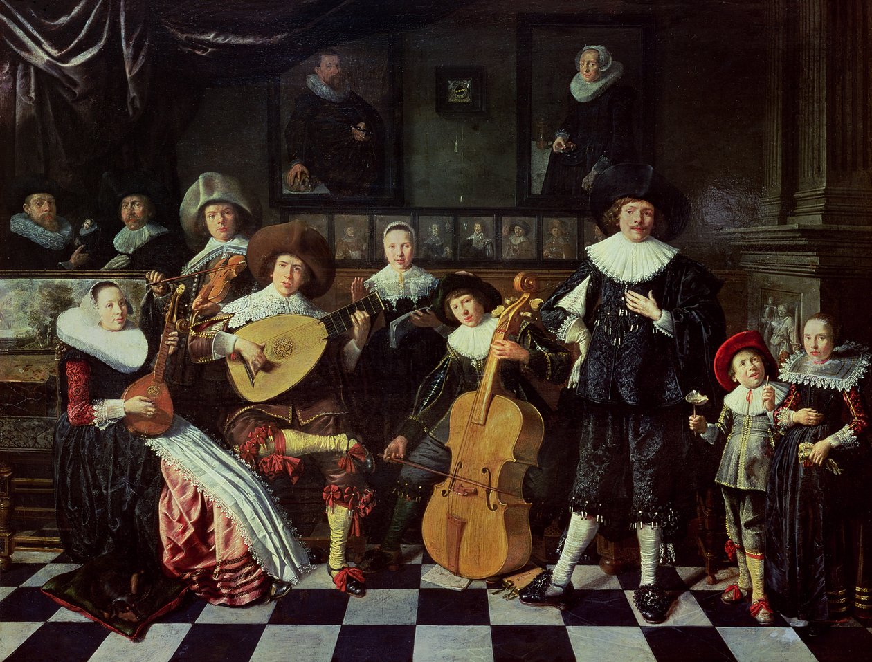 Familia Tocando Música de Jan Miense Molenaer