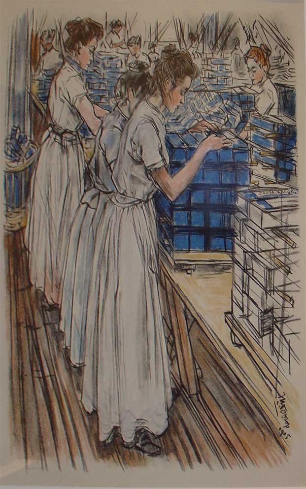Fábrica de velas Inpaksters de Jan Toorop