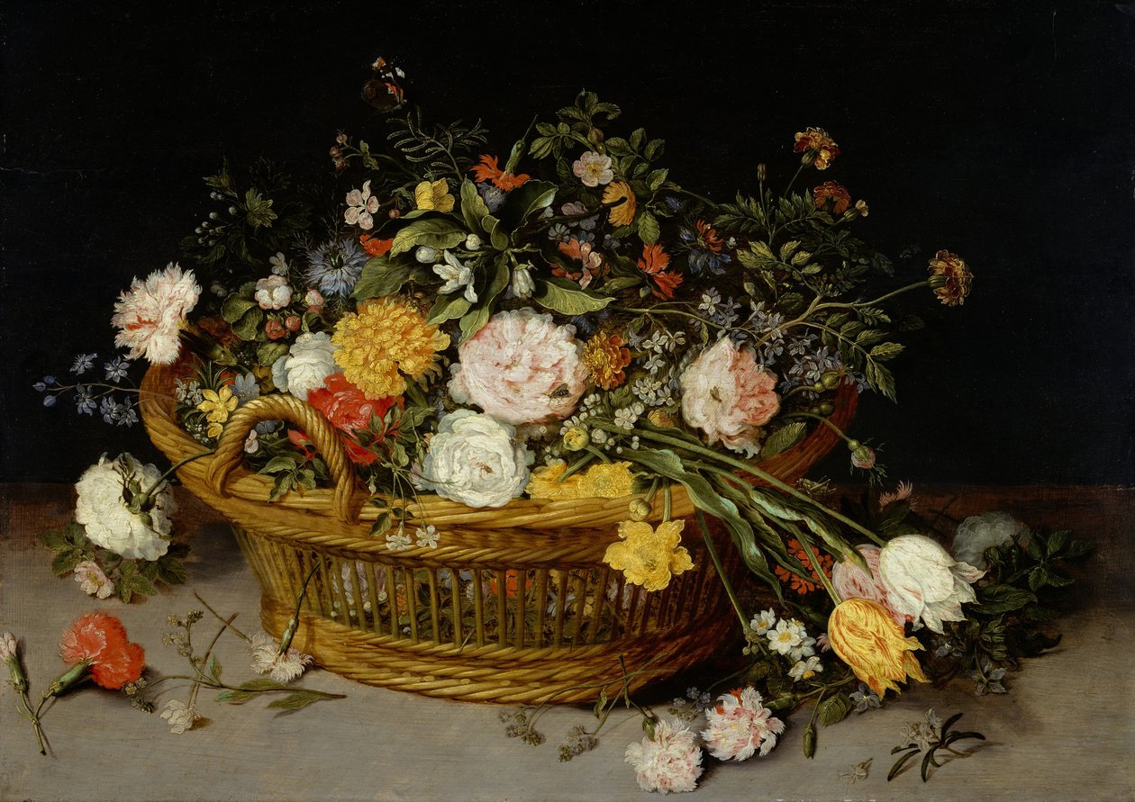 Una cesta de flores, c.1625 de Jan Brueghel the Younger