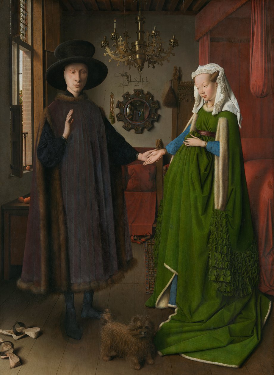 El retrato de Giovanni Arnolfini y su esposa (El matrimonio Arnolfini) de Jan van Eyck