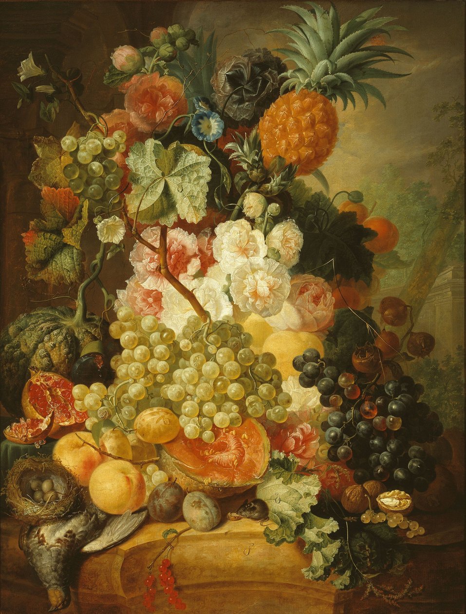 Bodegón con flores y frutas de Jan van Os