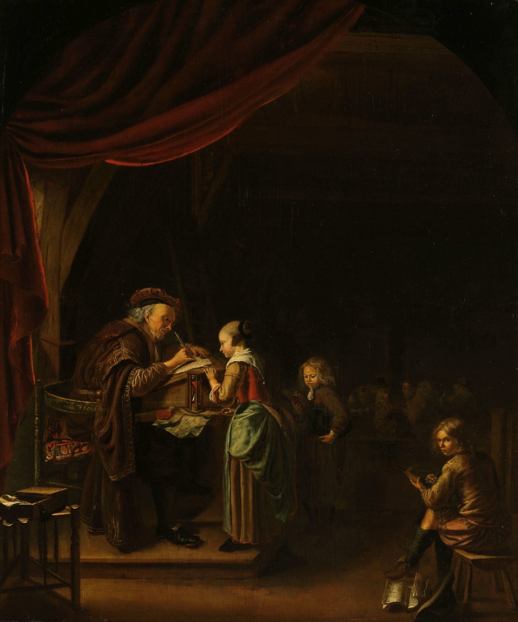El maestro de escuela de Jan Adriaensz. van Staveren (copy after)