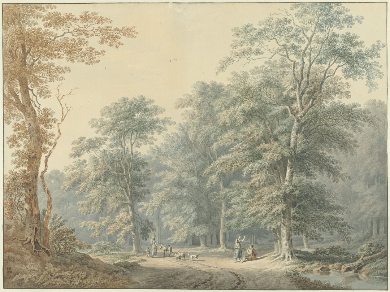 Vista del bosque con tapicería clasicista de Jan Apeldoorn