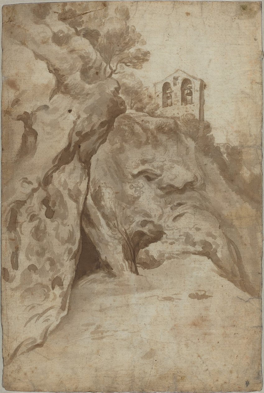 Torre de la iglesia en una colina de Jan Asselijn