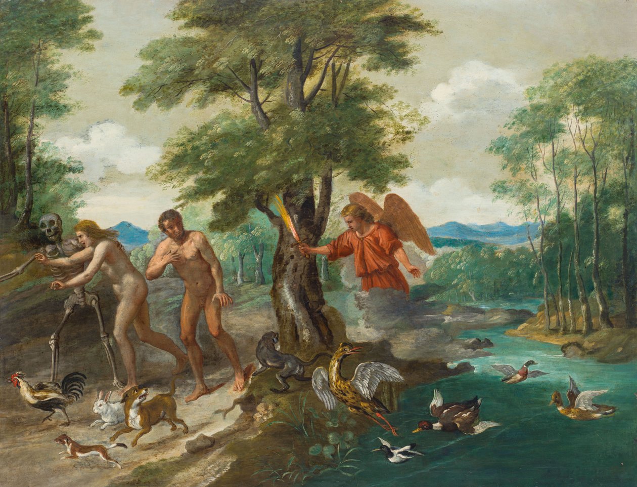 Adán y Eva en el paraíso de Jan Brueghel the Younger