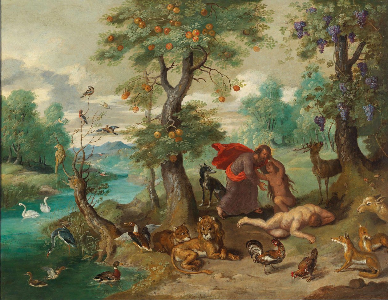 La creación de Eva de Jan Brueghel the Younger