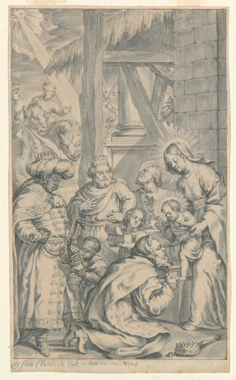 Adoración de los Reyes Magos de Jan Claudius de Cock