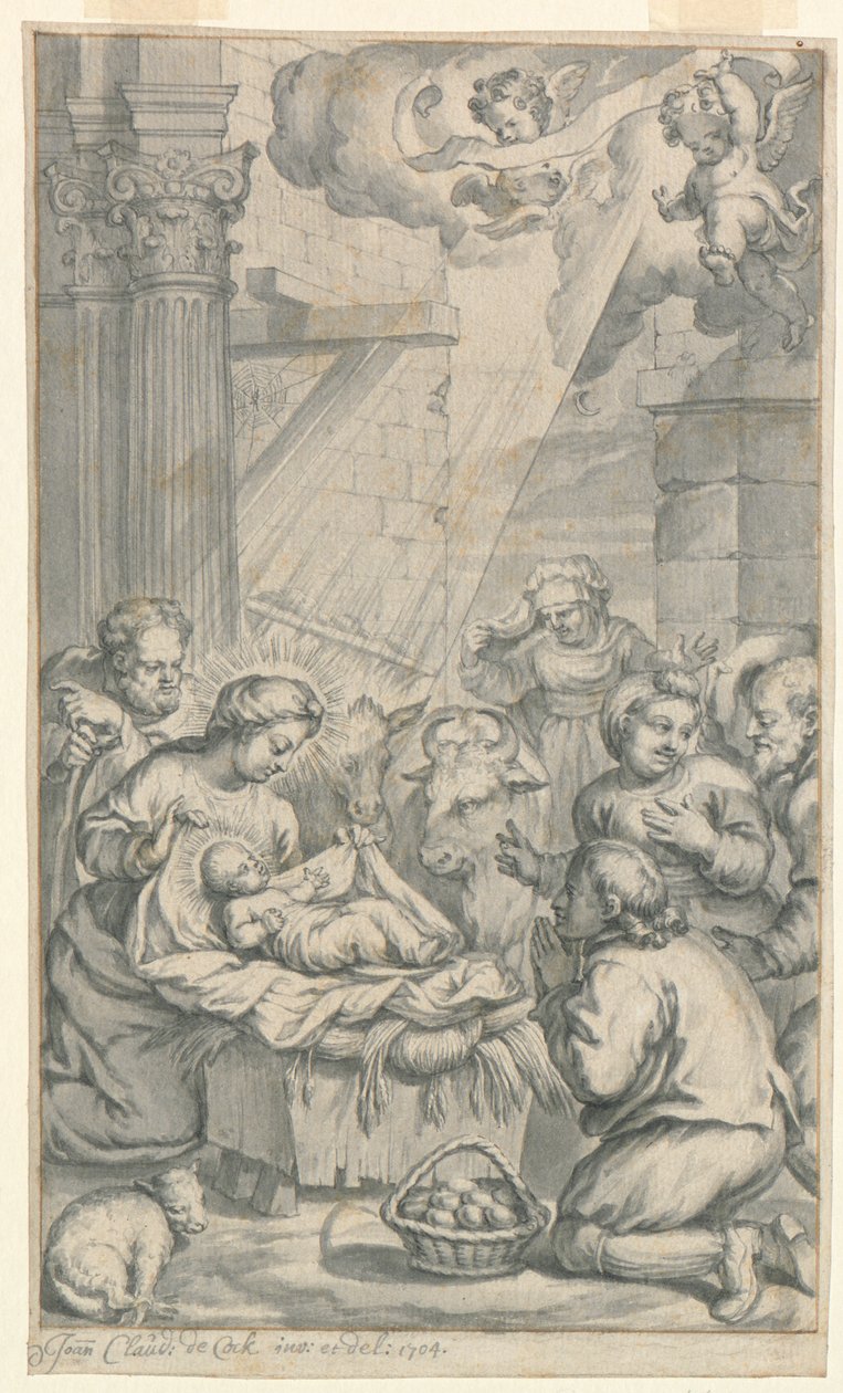 Adoración de los pastores de Jan Claudius de Cock