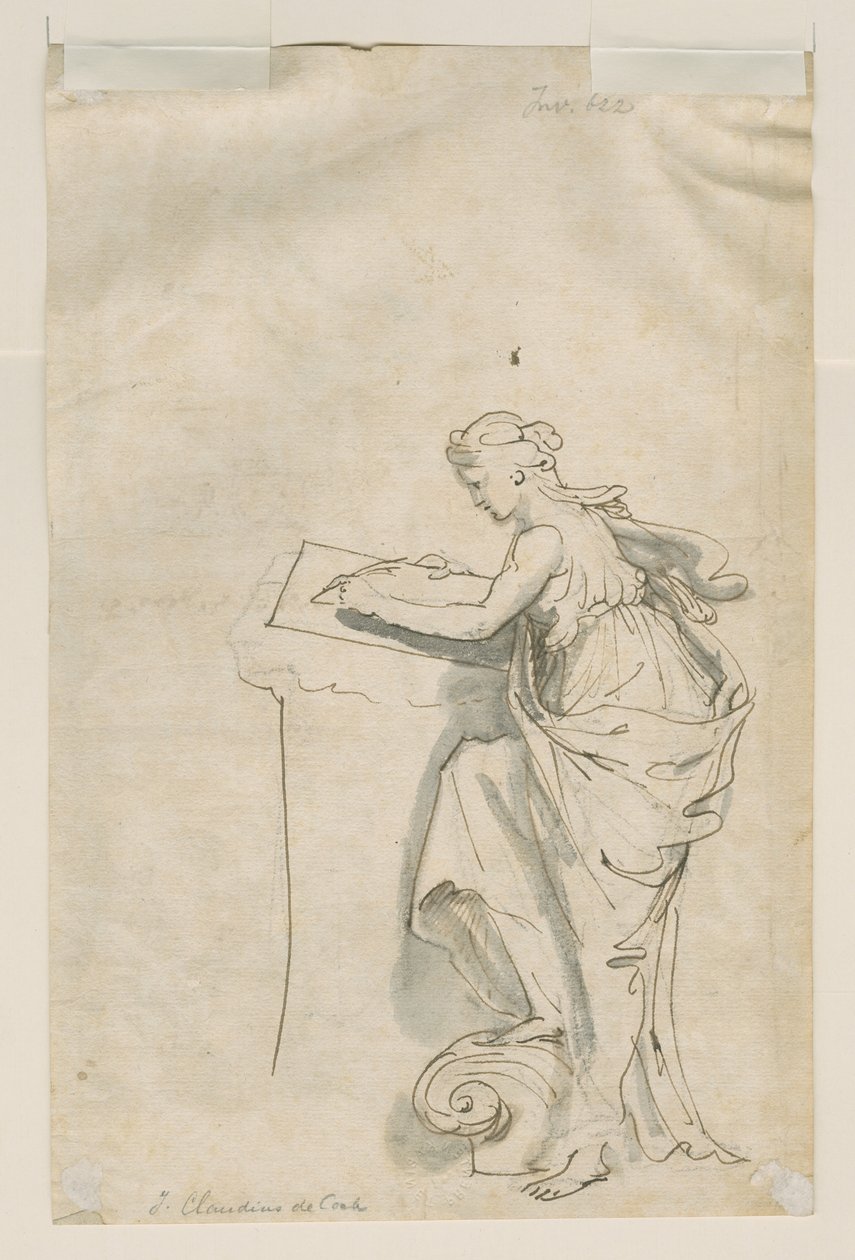 Mujer escribiendo de Jan Claudius de Cock