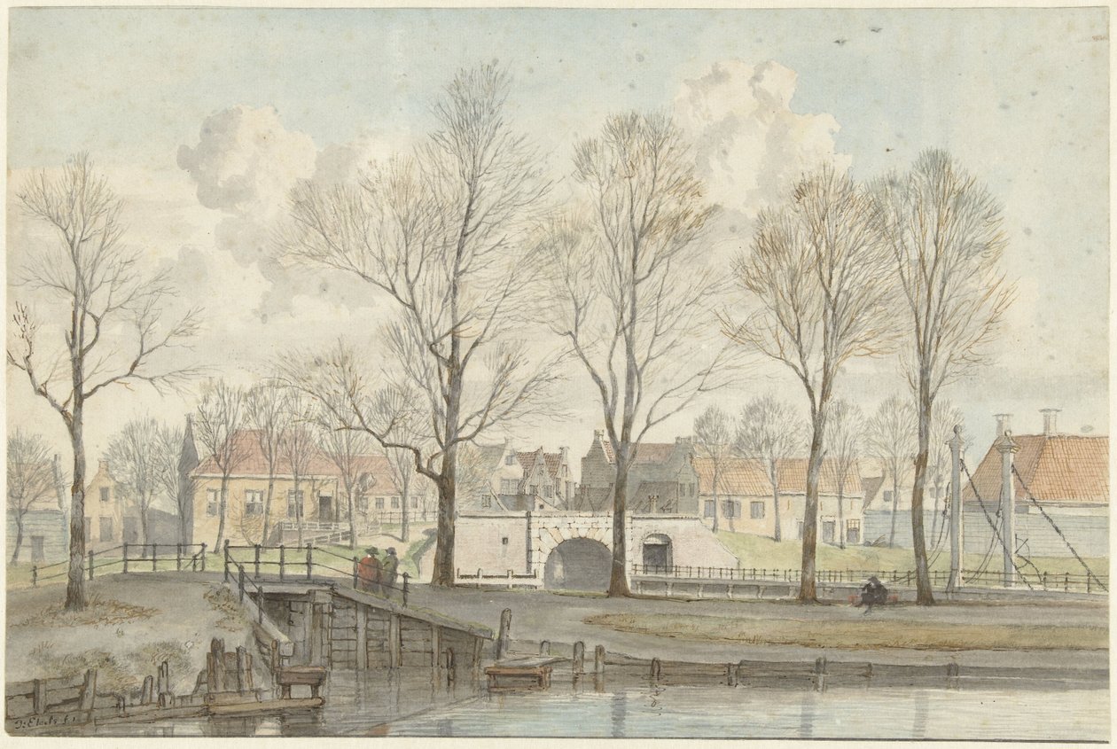 El Heerenpoort en Leiden (?) de Jan Ekels (I)
