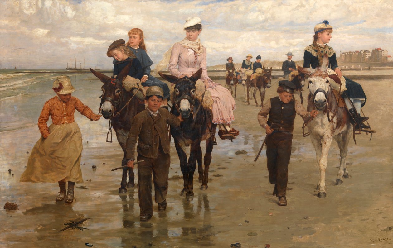 Paseo en burro en Heist de Jan Frans Verhas