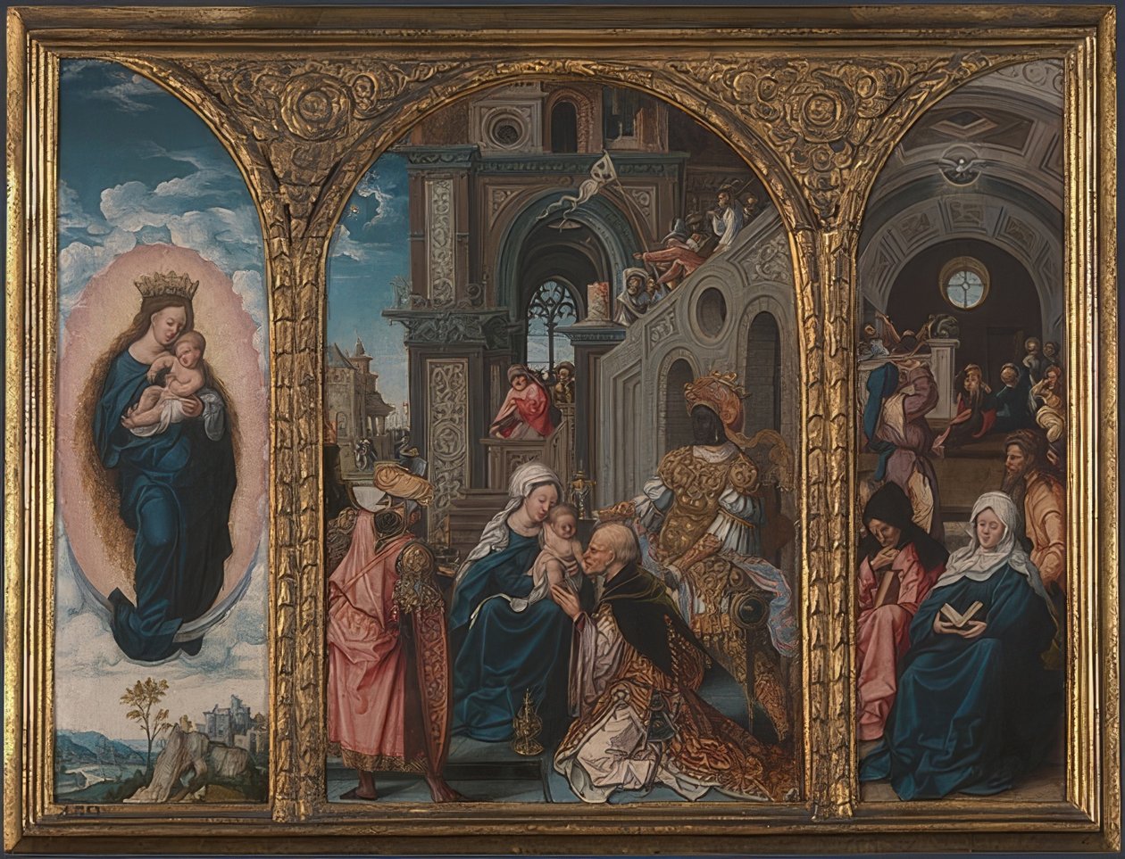 Adoración de los Reyes de Jan Gossaert