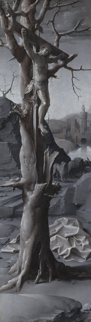 San Jerónimo Penitente (panel izquierdo) de Jan Gossaert