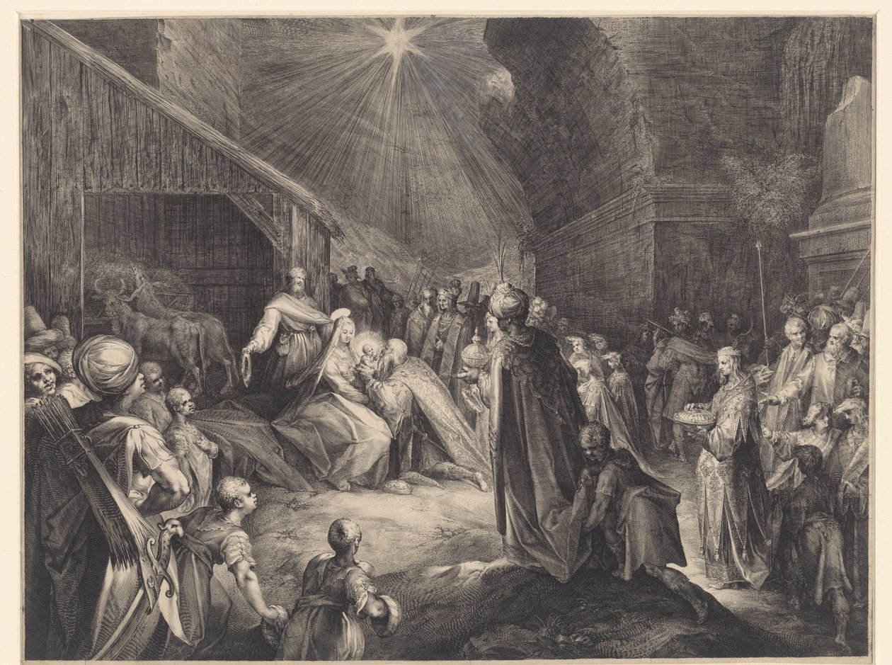 Adoración de los reyes de Jan Harmensz. Muller