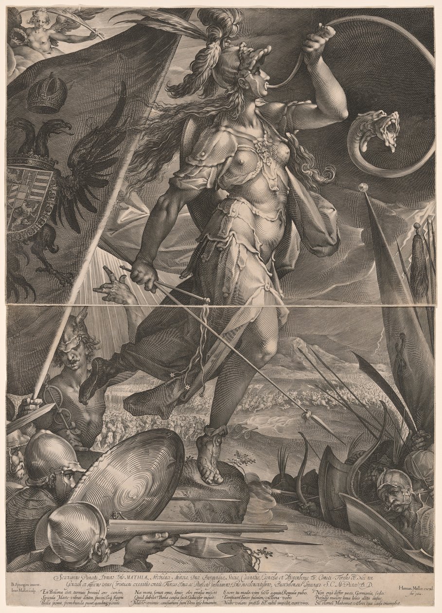 Bellona al frente de los ejércitos imperiales de Jan Harmensz. Muller