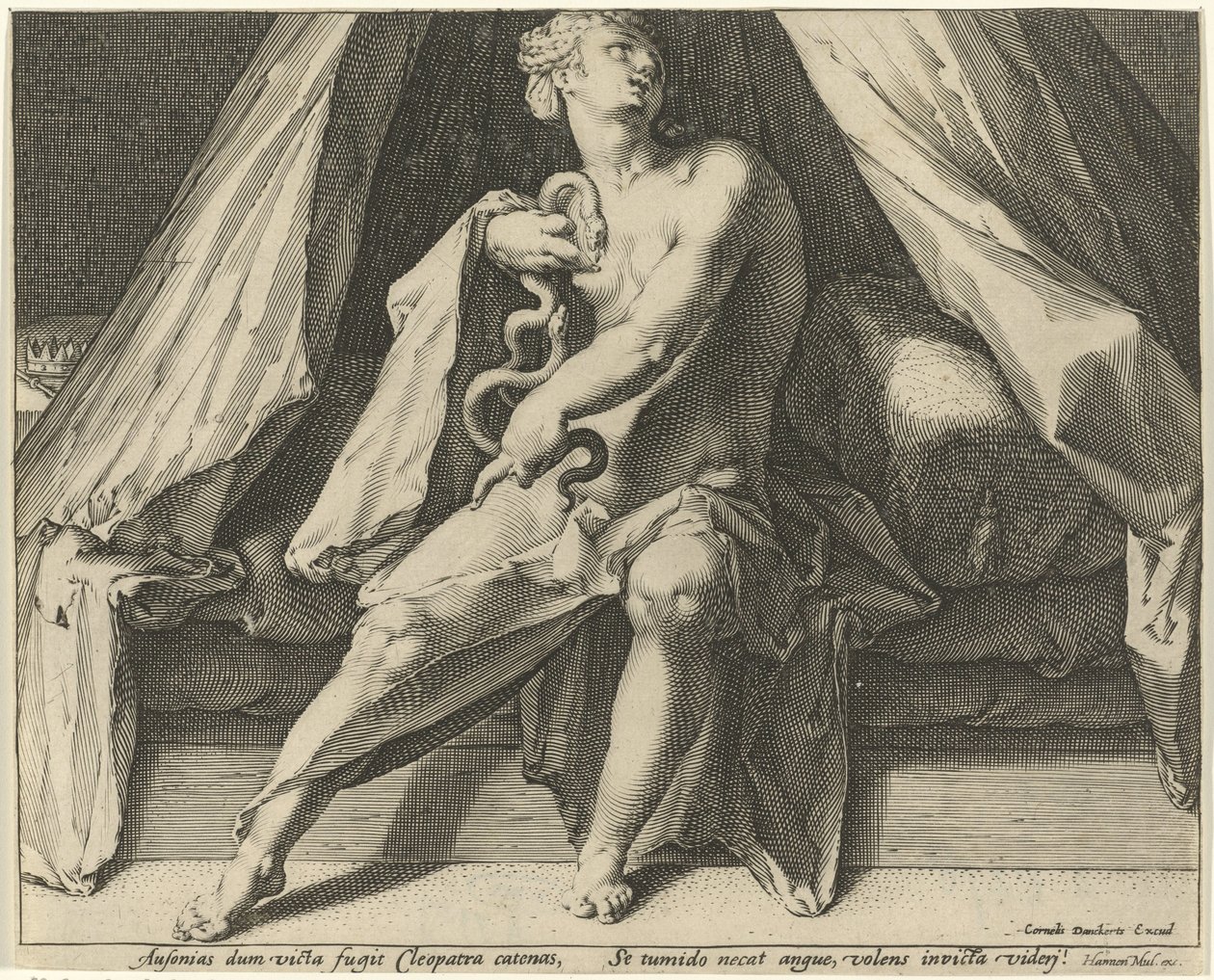 muerte de cleopatra de Jan Harmensz. Muller