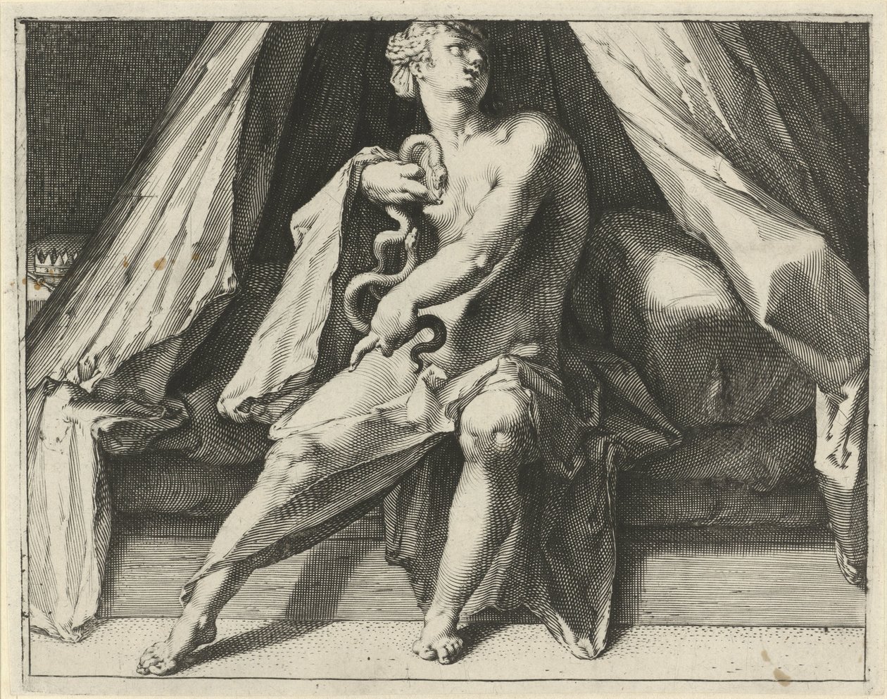 muerte de cleopatra de Jan Harmensz. Muller