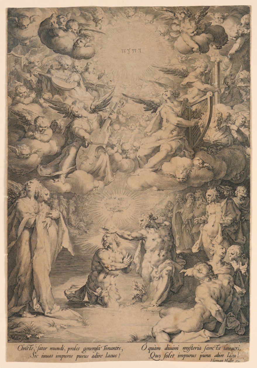 San Juan bautizando a Cristo de Jan Harmensz Muller