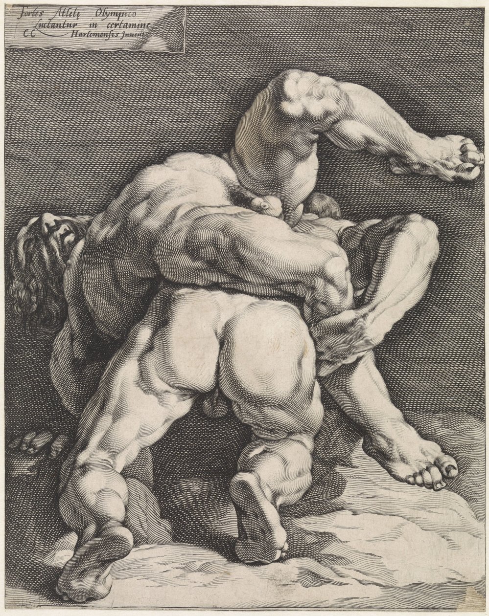 dos luchadores de Jan Harmensz. Muller