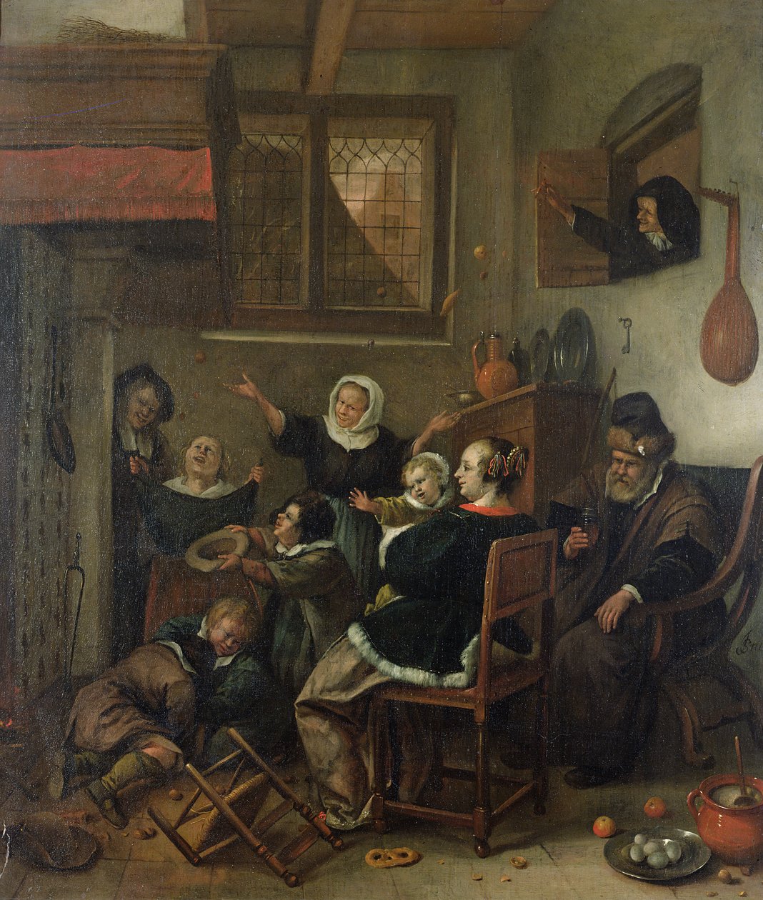Escena interior, c.1660-70 de Jan Havickszoon Steen