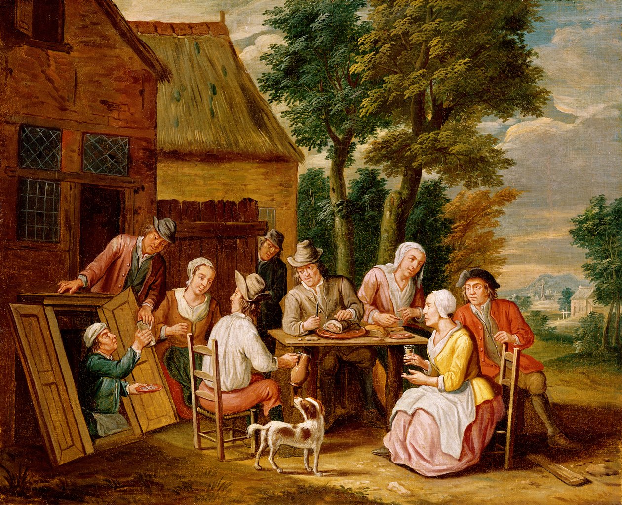 Fuera de la posada de Jan Havickszoon Steen