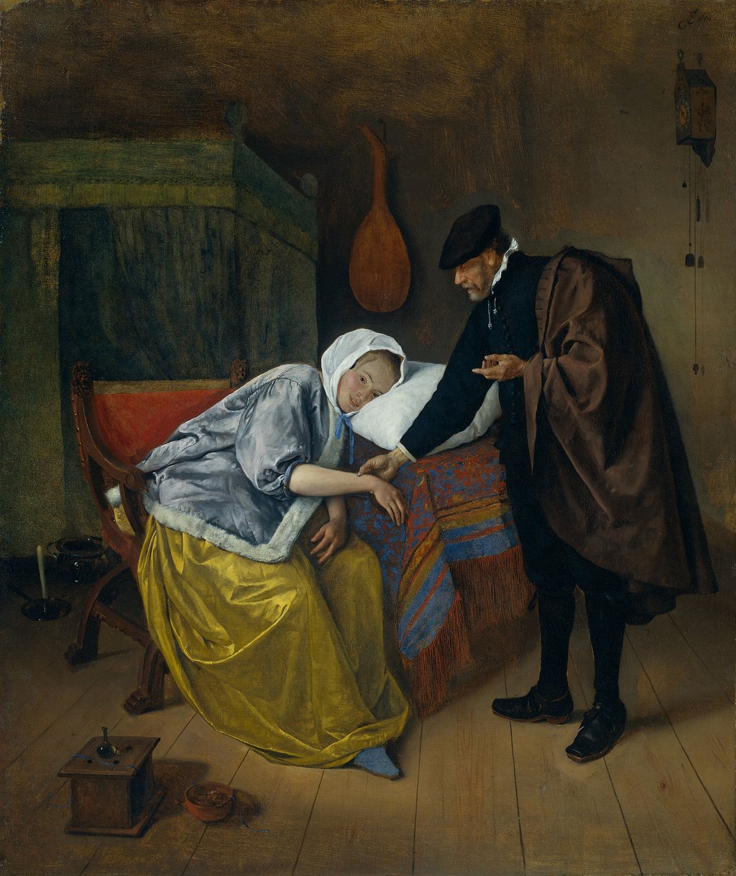 Mujer enferma de Jan Havickszoon Steen