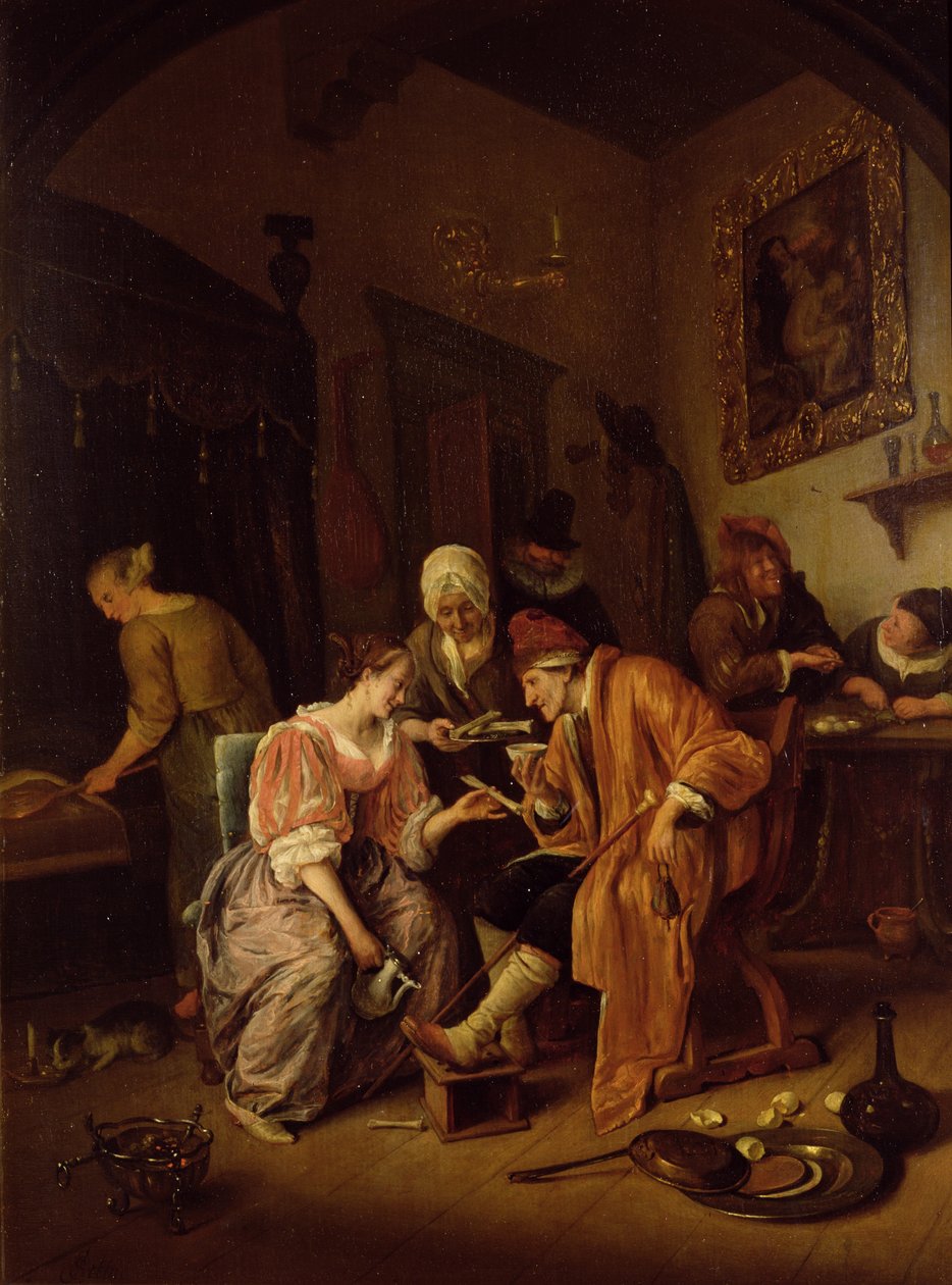Viejo enfermo de Jan Havickszoon Steen