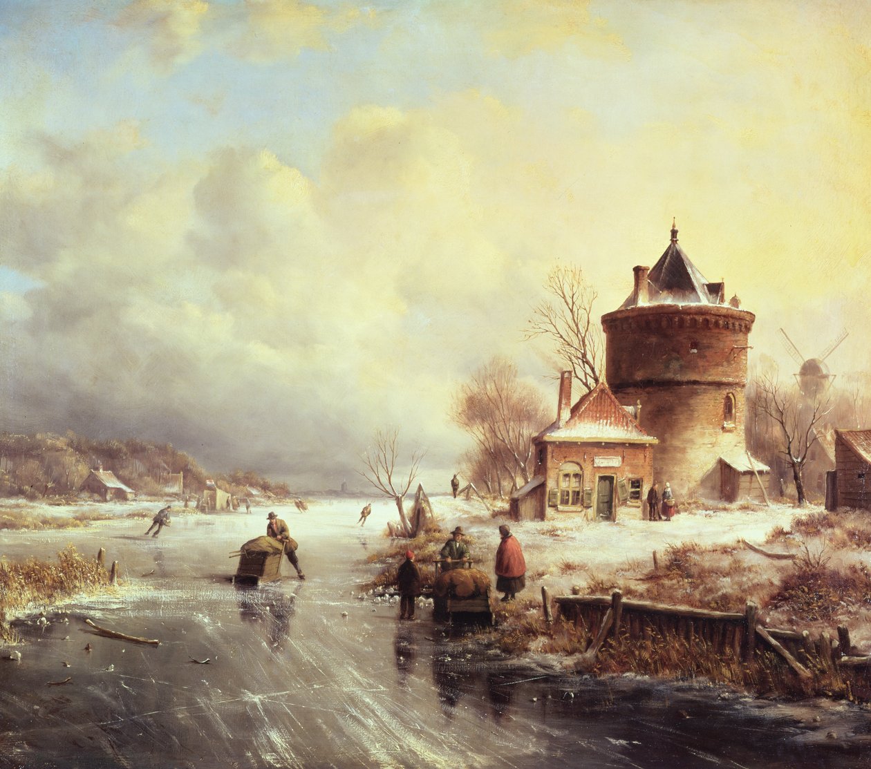 Un río congelado de Jan Jacob Spohler