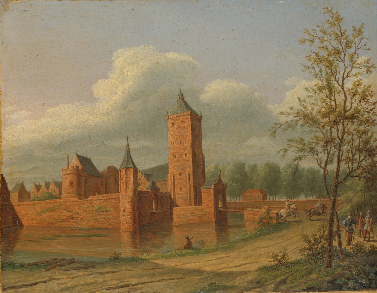 Castillo de Batestein, cerca de Vianen de Jan Jacob Teyler van Hall