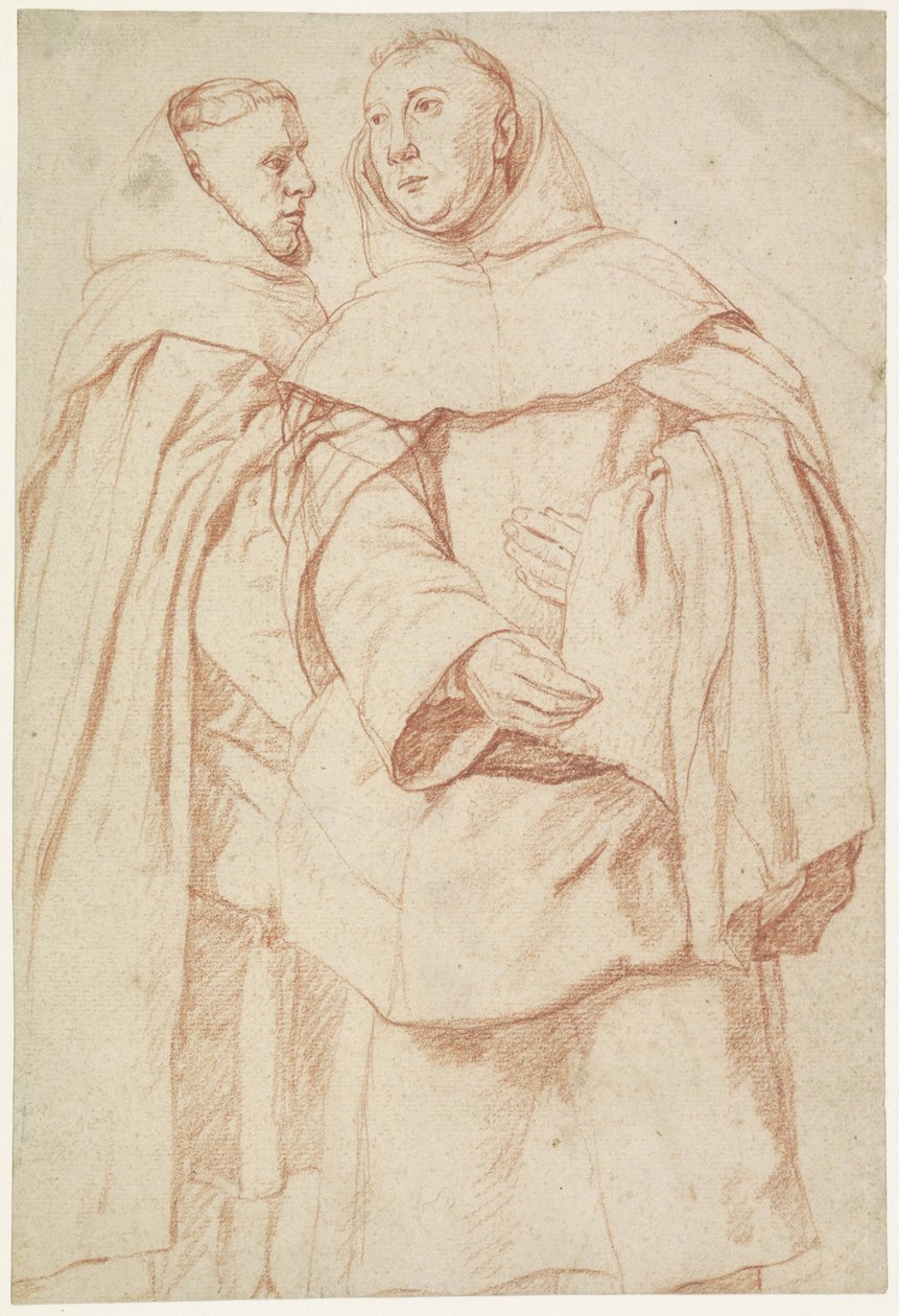 Dos monjes de pie de Jan Josef Horemans (I)