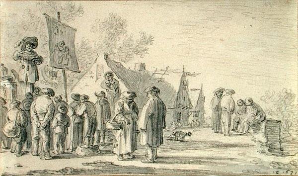 Escena de un pueblo de Jan Josephsz van Goyen
