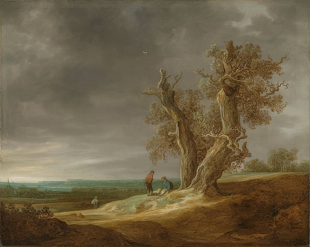Paisaje con dos robles de Jan Josephsz van Goyen