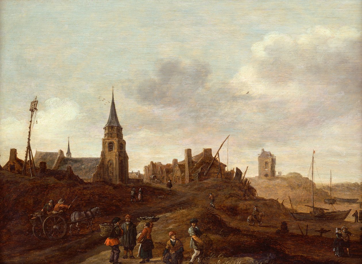 La playa de Scheveningen de Jan Josephsz van Goyen