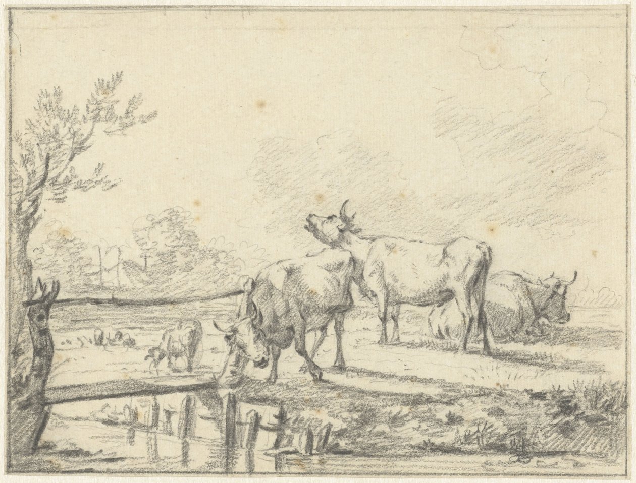 vacas en un prado de Jan Kobell (II)
