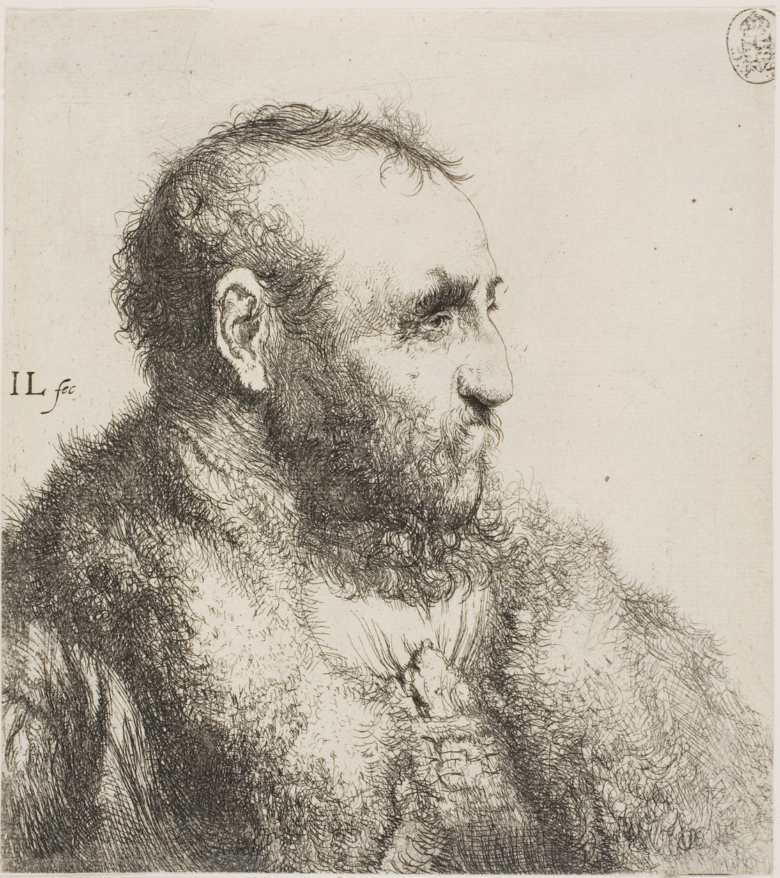 Busto de un Hombre Viejo de Jan Lievens