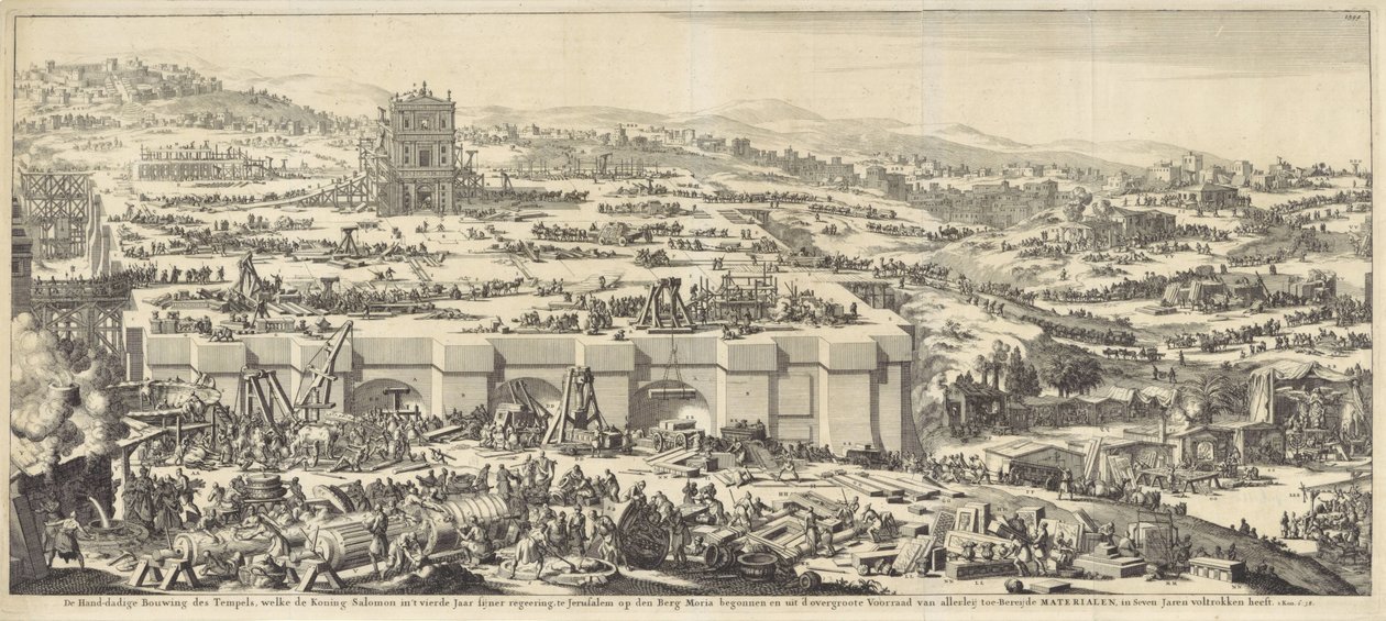 Construcción del Templo de Salomón de Jan Luyken