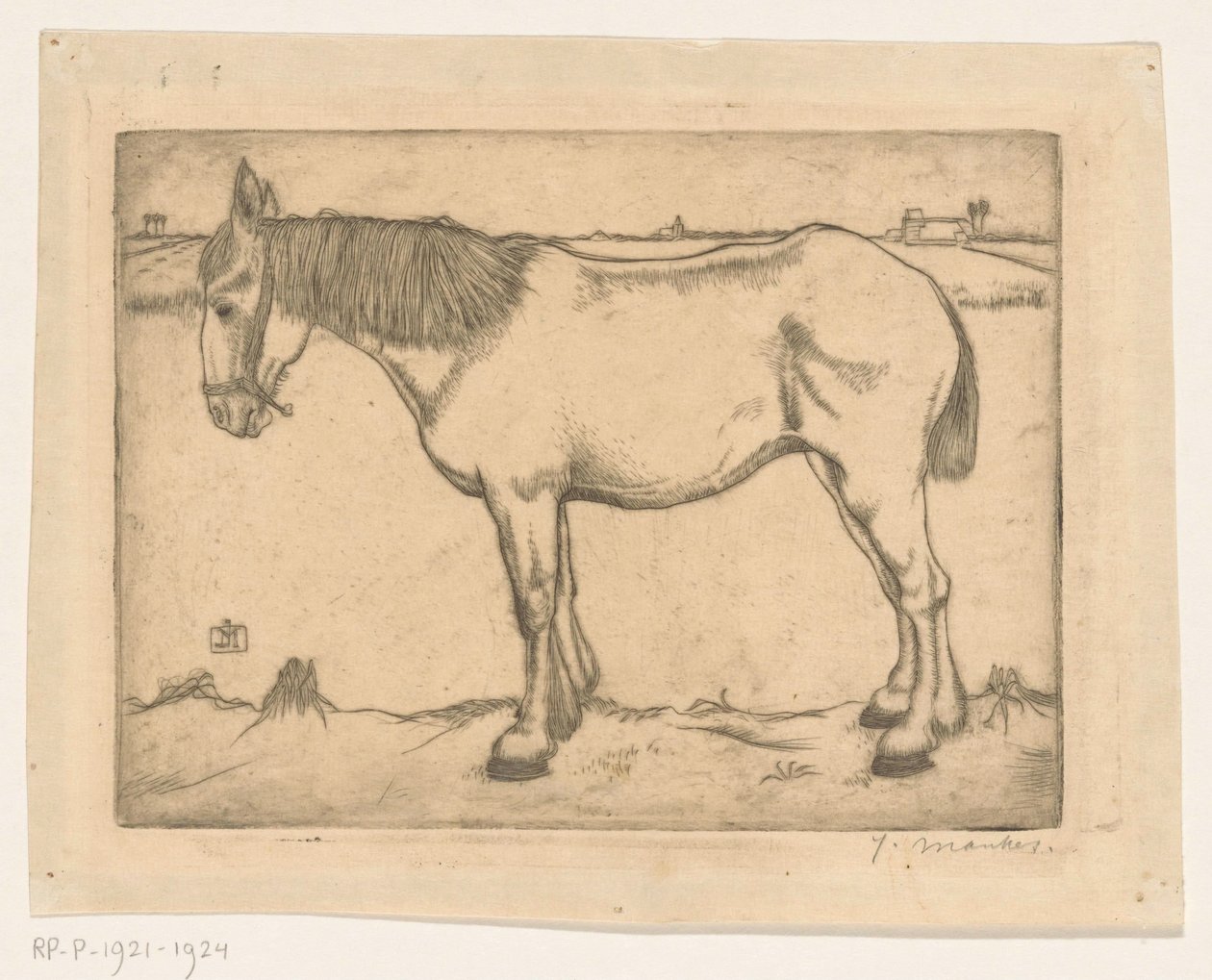 Caballo de Jan Mankes (signed by artist)