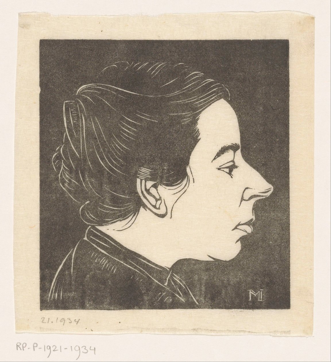 Retrato de Anne Zernike de Jan Mankes