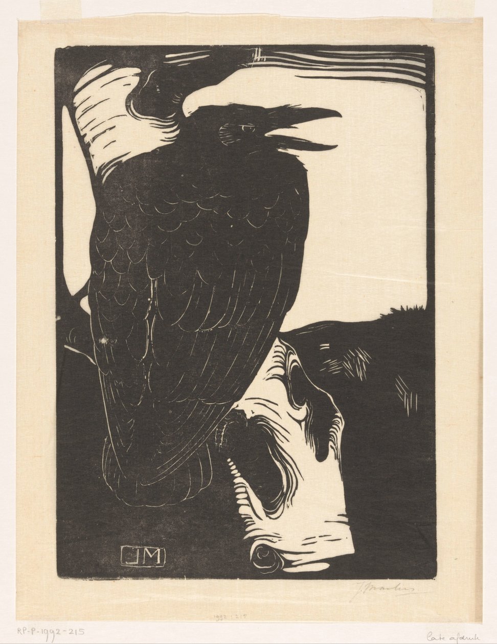 Cuervo sobre abedul de Jan Mankes