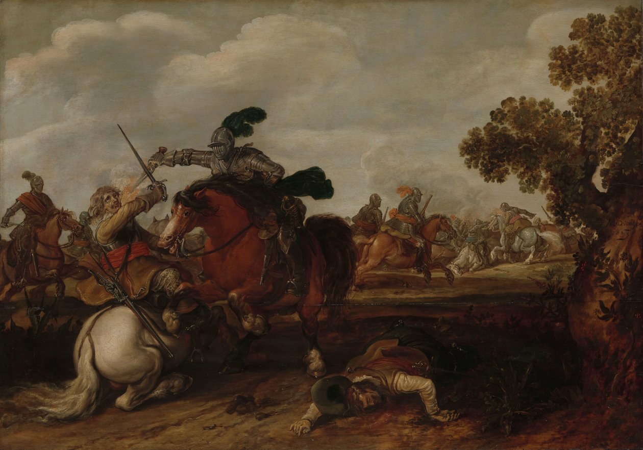 Una carga de caballería de Jan Martszen de Jonge