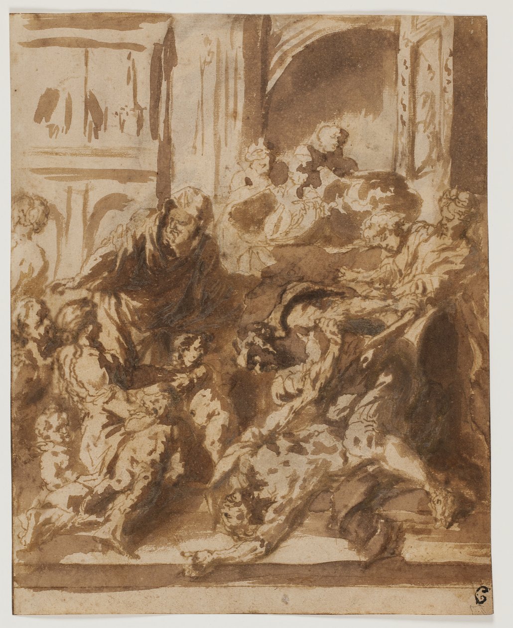El martirio de San Erasmo (?) de Jan Miel