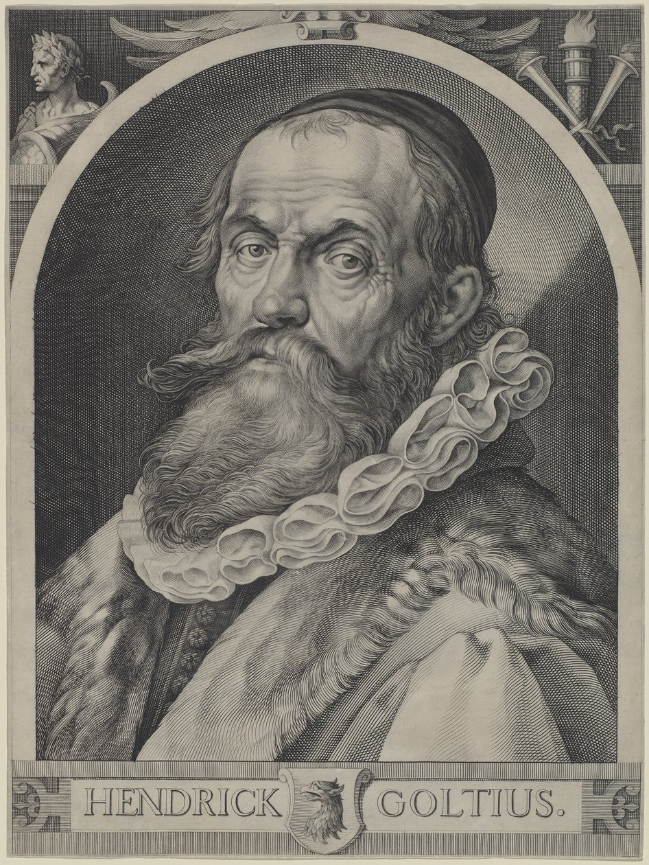 Retrato de Hendrick Goltzius de Jan Muller, Hendrick Goltzius