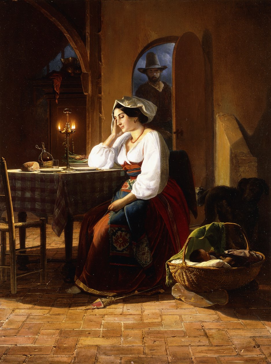 Tarde en casa, 1854 de Jan Philip Koelman