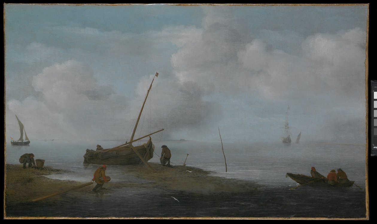 Pesca del mejillón de Jan Porcellis
