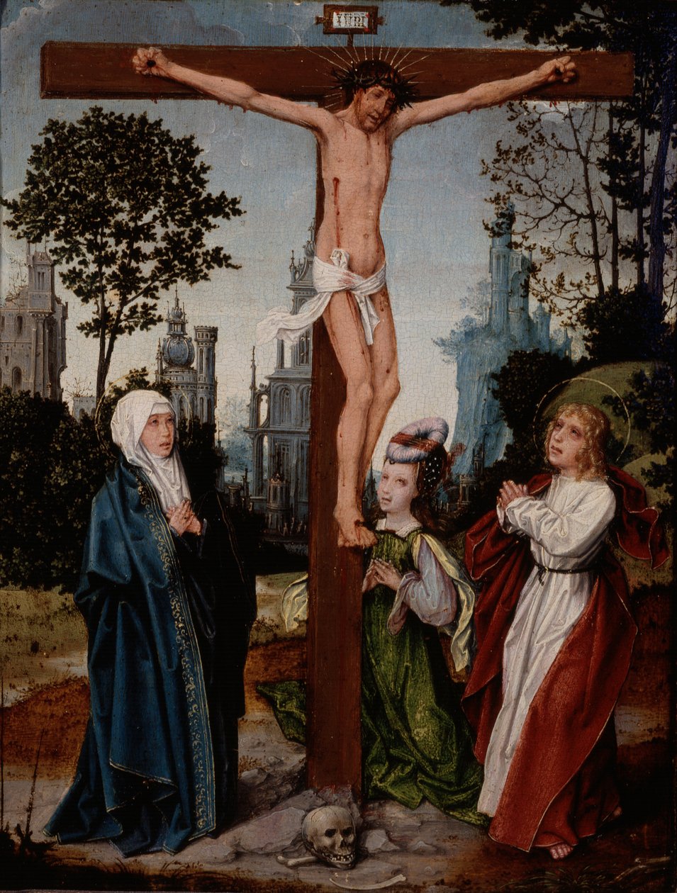 Crucifixión, c.1510-15 (óleo sobre tabla) de Jan Provoost
