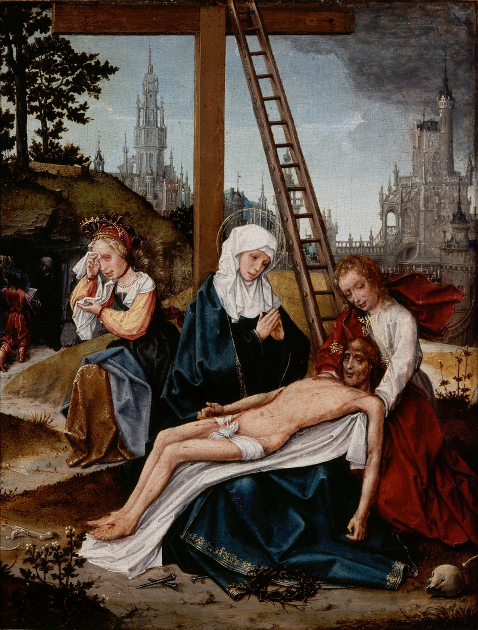 Lamentación, c.1510-15 (óleo sobre tabla) de Jan Provoost