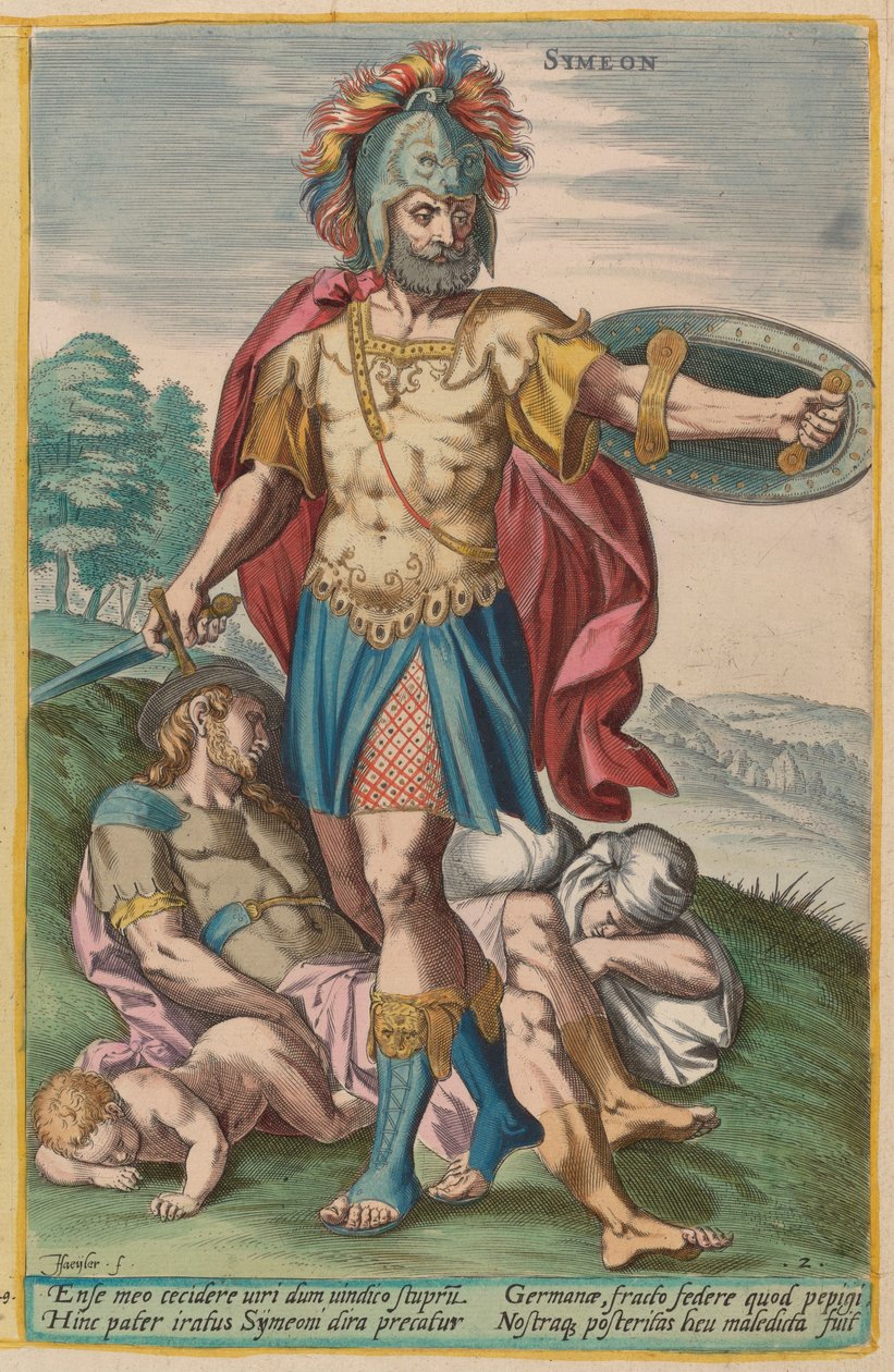 Simeón de Jan Sadeler I after Crispen van den Broecke
