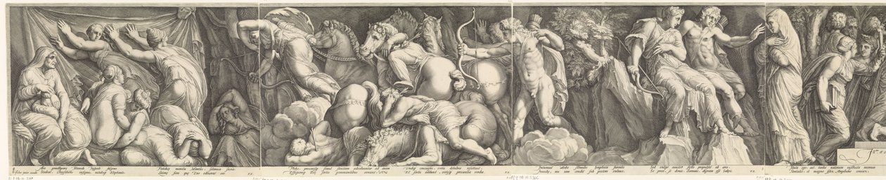 Frisón con el castigo de Niobe de Jan Saenredam
