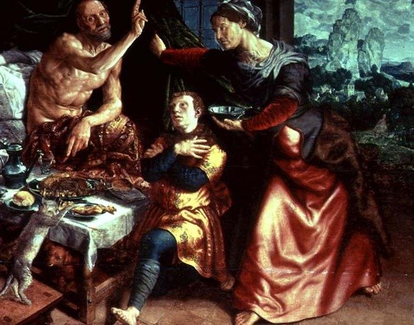 Isaac bendiciendo a Jacob de Jan Sanders van Hemessen